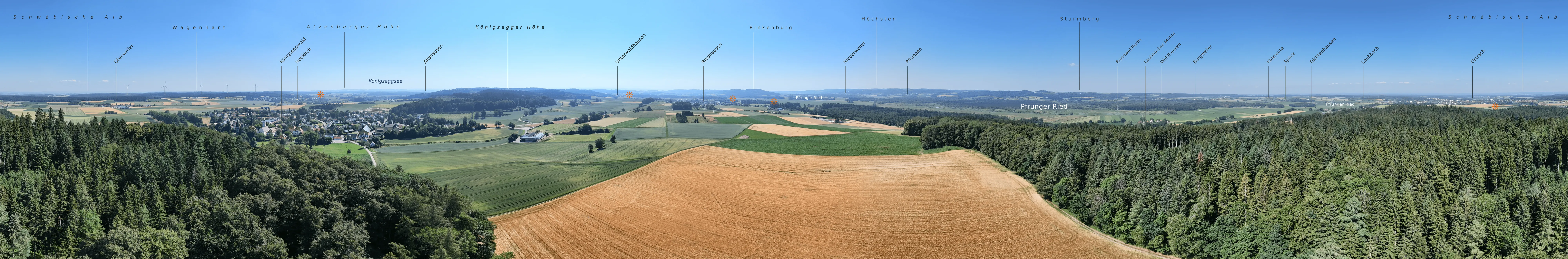 Panorama vom Königseggwald, 70 m